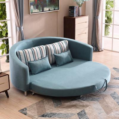 China Folding Folding Luxury King Size Round Curved Sofa Beds Multifunctional Living Room Double Seat Couch Sleeper for sale