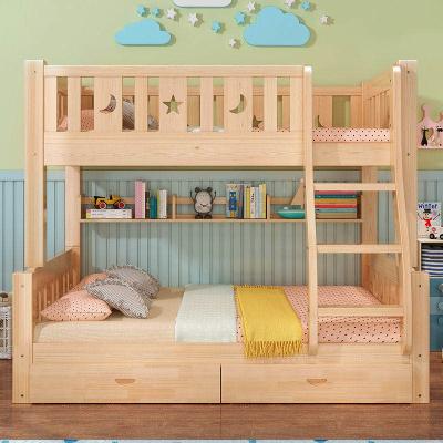 China New Modern Cheap Separate 2 In 1 Wooden Kid Bedroom Loft Bed Kids Bunk Bed With Ladder for sale