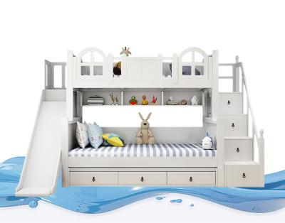 China Mediterranean Factory Direct Customized Kids Bedroom Furniture Kids Trace Bunk Bed Decker Bed for sale