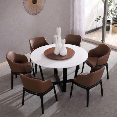 China Customized Modern Dining Room Furniture Custom Dining Table Set With Solid Wood Legs for sale