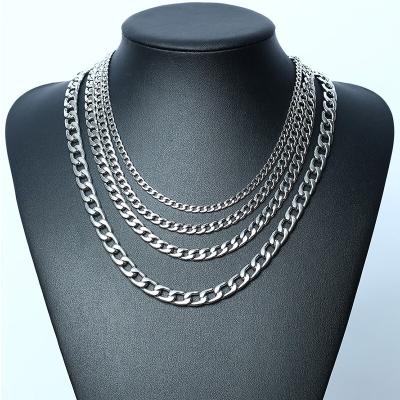 China Customized Stainless Steel TRENDY Chunky Curb Chain Necklace For Women 9.5mm Men for sale