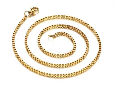 China TRENDY 2.5mm 3mm 4mm Stainless Steel Box Chain Necklace with Claw Clasp for sale