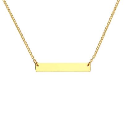 China Latest FASHIONABLE Gold High Can Letter Polished Stainless Steel Pendant Necklace for sale