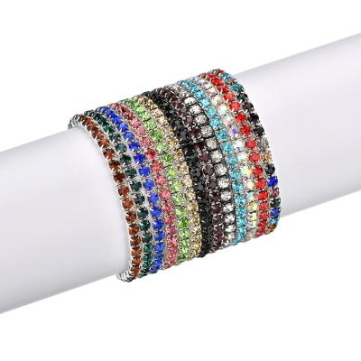 China FASHIONABLE Wholesale Zircon Bangle Stainless Steel Elastic Bracelets for sale