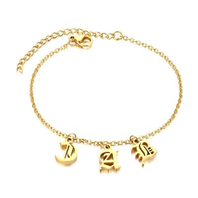 China 2021 New TRENDY Anklets Foot Jewelry Letter Anklets For Women for sale