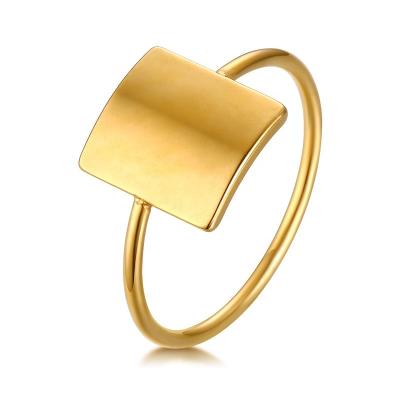 China TRENDY 316l Stainless Steel Gold Wedding Ring Engraving Women for sale