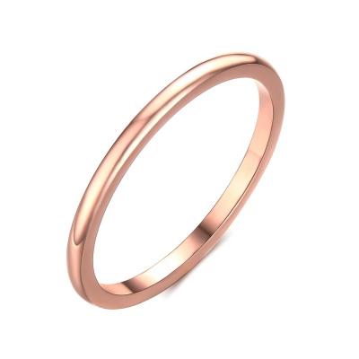 China TRENDY Rose Gold Custom Stainless Steel Ring Tasty Jewelry Fashion Rings for sale