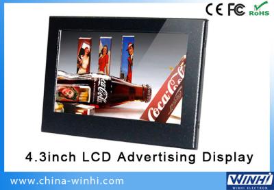 China 4.3 inch AC: 100~240 V 16:9 LCD Advertising Display,small video player Auto-play Super time switch function for sale