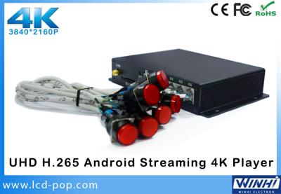 China HDMI 8GB 4K Digital Signage Player Android 3840 x 2160p H.265 Nand Flash Push Button for sale