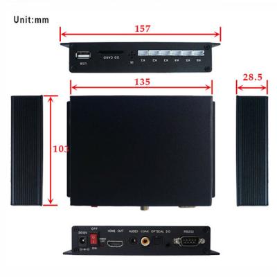 China Auto Play 1080P Video 5.1 Digital Audio Decoder Advertising Media Player for sale