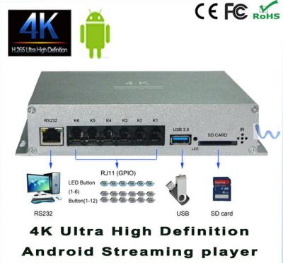 China ARM Cortex A9 Quad Core 4K Android Streaming HD Codec Media Player For Airports for sale