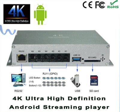 China UHD H.265 4K Digital Signage Player 1080p USB Media Player Embedded ARM Mali-450 4P 3D GPU for sale