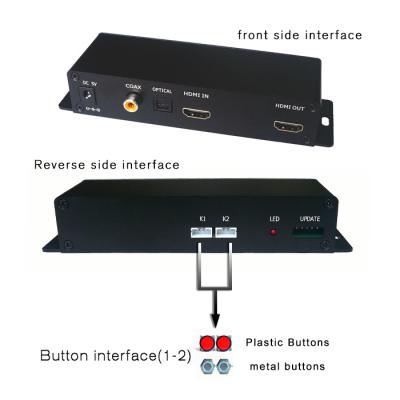 China Smart 4k Video Loop Player Button Multi - Switch Box OPTIC COAX HDMI 1.4 Diseqc for sale