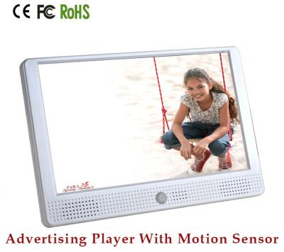 China Digital Audio Video Devices Motion Sensor LCD Display With External Button 10 inch TFT Advertising player for sale