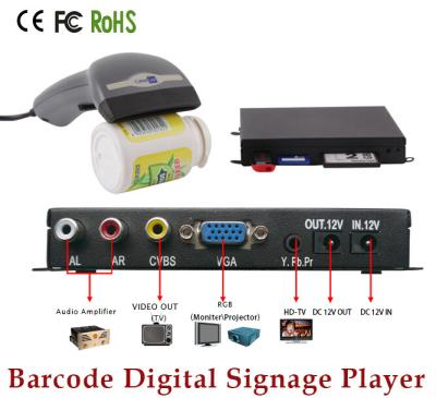 China Van de de Streepjescodelezer van metaalshell Digitaal Signage Vakje met Multi - Taal Te koop