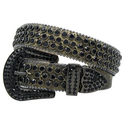 China Hip Hop Rhinestone Diamond Stone Studded Studded Men's Panty Belt / Rhinestone Bling Belt Jeans Bling Waistband for sale