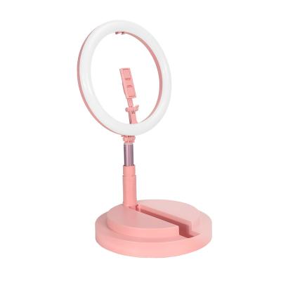 China PORTABLE Ring Light Pink Ring Light LED Beauty Supplement Light New Arrival Sufficiency Look For Girls for sale