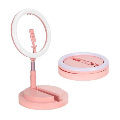 China PORTABLE Folding Desk Fill Ring Light Led Beauty Light Portable Table Light for sale