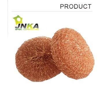 China Sustainable Stainless Steel Spiral Copperized Scrubber Kitchen Cleaning Ball 18g*3PC for sale