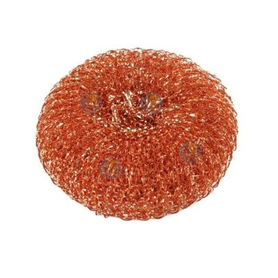 China Sustainable Up-to-date Household Flat Copper-Plated Steel Wire Scrubber Wash Cleaning Ball for sale