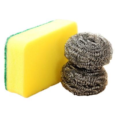 China Sustainable 20g/cs stainless steel scourer and sponge with kichen cleaning for sale