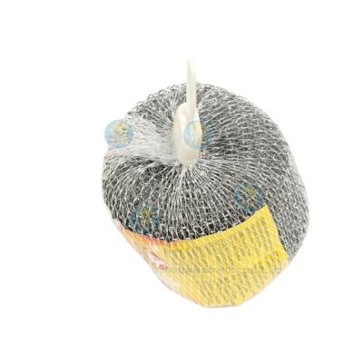 China Hot Selling Kitchen Metal Mesh Clean Galvanized Scourer Viable For Wholesale Cleaning Steel Ball Kitchen Scourer for sale