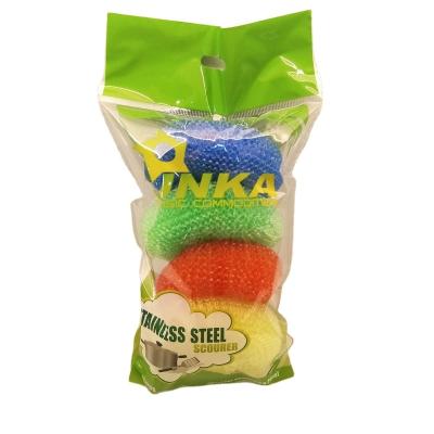 China Viable Kitchen Mesh Colored Plastic Scourer for sale