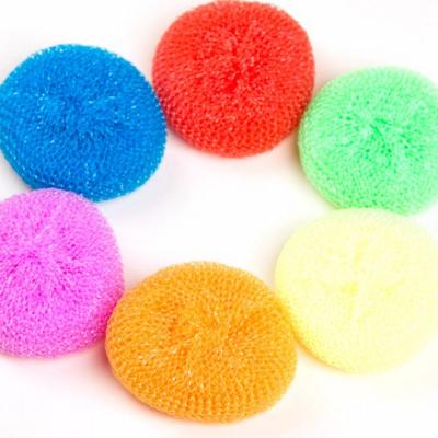 China Sustainable 7g*4pcs Household Cleaning Plastic Scrubber /clean Ball With PP for sale