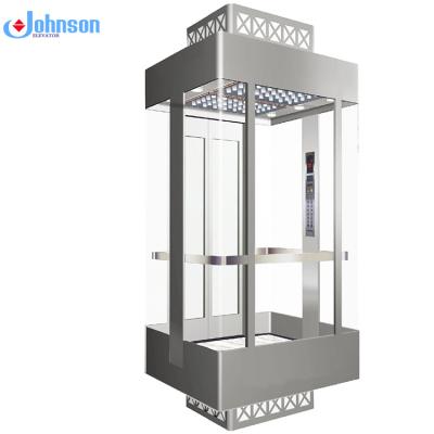 China New Modern Safe Outdoor Glass Systems Elevator Transparent Stainless Steel Elevator for sale