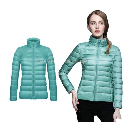 China 90% Ultra Light Packable Women's Choice 19 Waterproof Raincoat Colors Down 10% Feather White Duck Down Filled Lightweight Down Jacket for sale