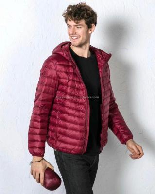 China Hooded Style Breathable Breathable 90% Down 10% Feather Padded Winter Down Jacket Ultra Light Down Jacket for sale