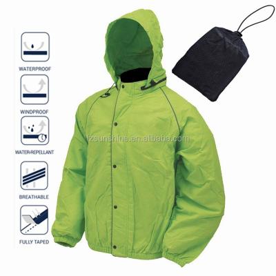 China Breathable Single Packable Waterproof Anorak Jacket With Reflector And Bag for sale