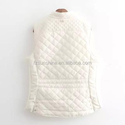 China Anti-pilling anti-pilling wholesale Diamond Quilted New Design Waistcoat for ladies for sale