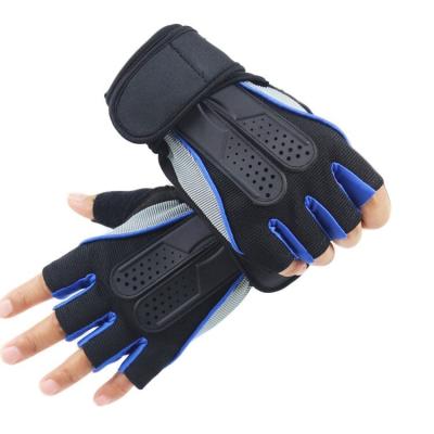 China Wear-resistant Non-slip Personal Care Men's Sports Fitness Half-Finger Suede Leather Palm Gloves Cycling Outdoor Tactical Gloves for sale