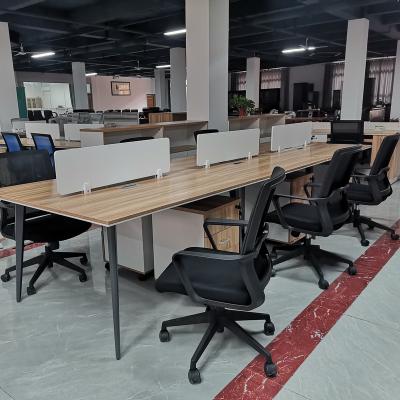 China Modular Custom Office Furniture 6 Seater Person I Form Six Person Workstation Table Workstation Desks for sale