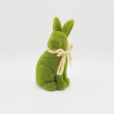 China 2021 Festival Decoration New Bunny Decor Easter Decoration Spring Assembled Moss Rabbit Decorate Garden Event Party Supplies for sale