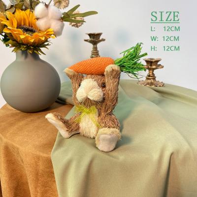 China Wholesale Festival Decoration Factory Price Festival Decoration Sisal Easter Decor Rabbit Gift Good for sale