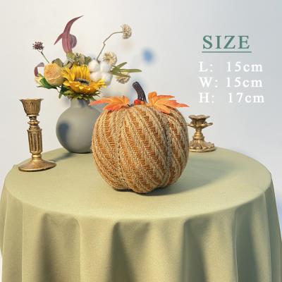 China Autumn Home Ornaments Harvest Halloween Pumpkins Artificial Pumpkin Decoration Festival Decoration Selection Fall Decor Moss Pumpkins for sale