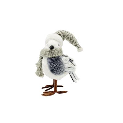 China Festival Decoration Selection Favor Prize Holiday Dress Up Gifts Plush Christmas Artificial Bird Decoration for sale