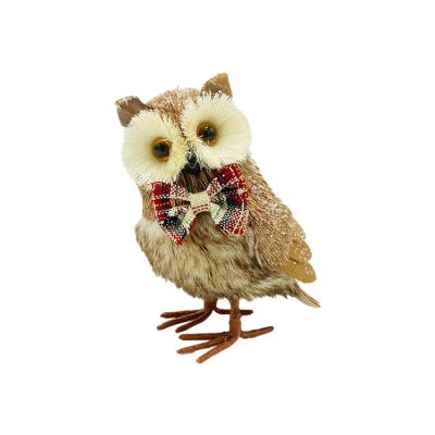 China Festival Decoration Sticks New Developed Design 2021 Wholesale Handmade Sisal Owl Decoration for sale