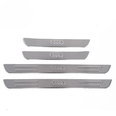 China 3M Adhesive Tape Car Decoration Accessories Door Sills For AUDI External Door Sills Scuff Plate for sale