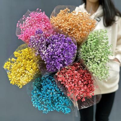 China Natural Eternal Baby's Breath Flower Bouquet Gypsophila Bouquet Wedding Touch Lasting Flower for sale