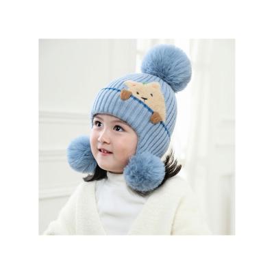 China Manufacturers Casual Wholesale Child Earflap Hat Pink Autumn Winter Child Hearing Protection Hat for sale