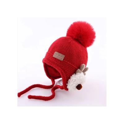 China Kids Hat Winter Solid Color Casual High Quality Kid Knitted Hat For 2-8 Years Old for sale