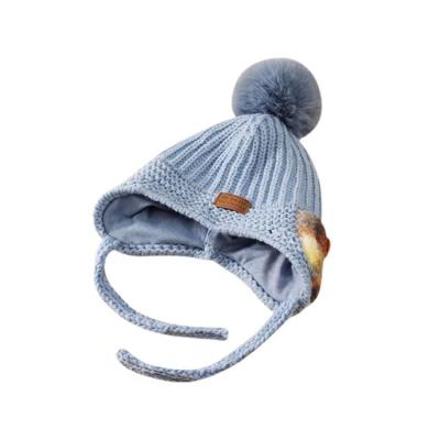 China Fashion Design Child Beanie Winter Hat Solid Color Casual Warm Child Knitted Winter Hat for sale