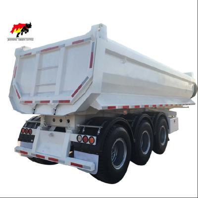 China Truck Trailer Factory Price 4 Axle 60t 80t 35cbm Tipping Dumper Truck Trailer Tipper Truck Dump Semi Trailer for sale