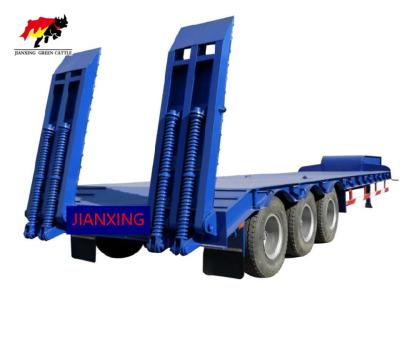 China Factory Supply 3 Bed Direct Axle Flatbed Trailer Low Truck Trailer 40 Ft Semi Truck Trailers for sale