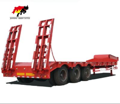 China Customizable Truck Trailer Three-Axle Four-Axle Low-Bed Semi-Trailer For Transporting Large Farm Machinery Or Road Equipments For Sale for sale