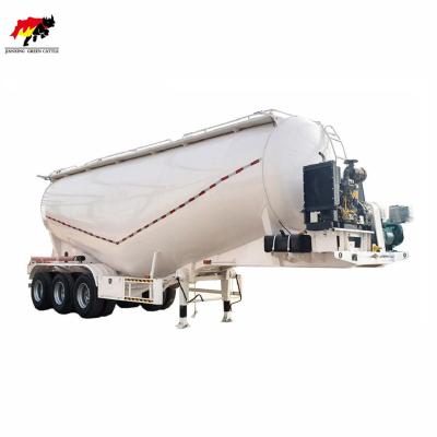 China 3Axles 60 Ton Tanker Storage Tank Bulk Truck Cement Powder Semi Trailer 9800x2500x3950mm for sale