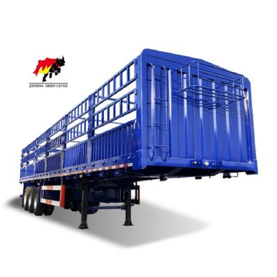 China Factory Price China Trailer Truck Tri Axle Barrier Semi Trailer Barrier Cargo Stake Barrier Side Wall Truck Service Trailer for sale